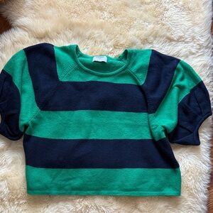 Old Navy Green and Black Striped Sweater PLUS XXL